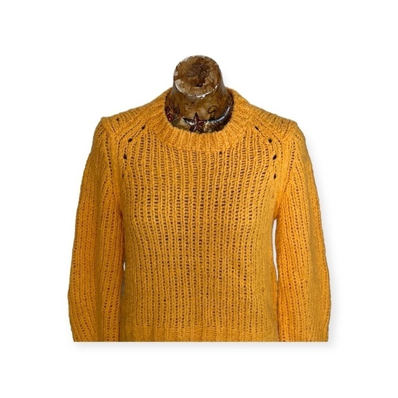 Rag & Bone New York sweater knit top yellow small merino wool - Picture 2 of 10